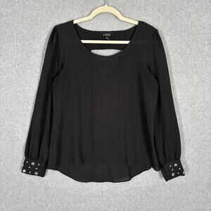 A‎ Byer Blouse Medium Pearls Feminine Romantic Career Church Witchy Whimsy Cute